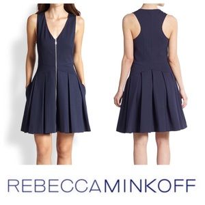 Rebecca Minkoff Hayden Zip-Front Dress in Navy 0